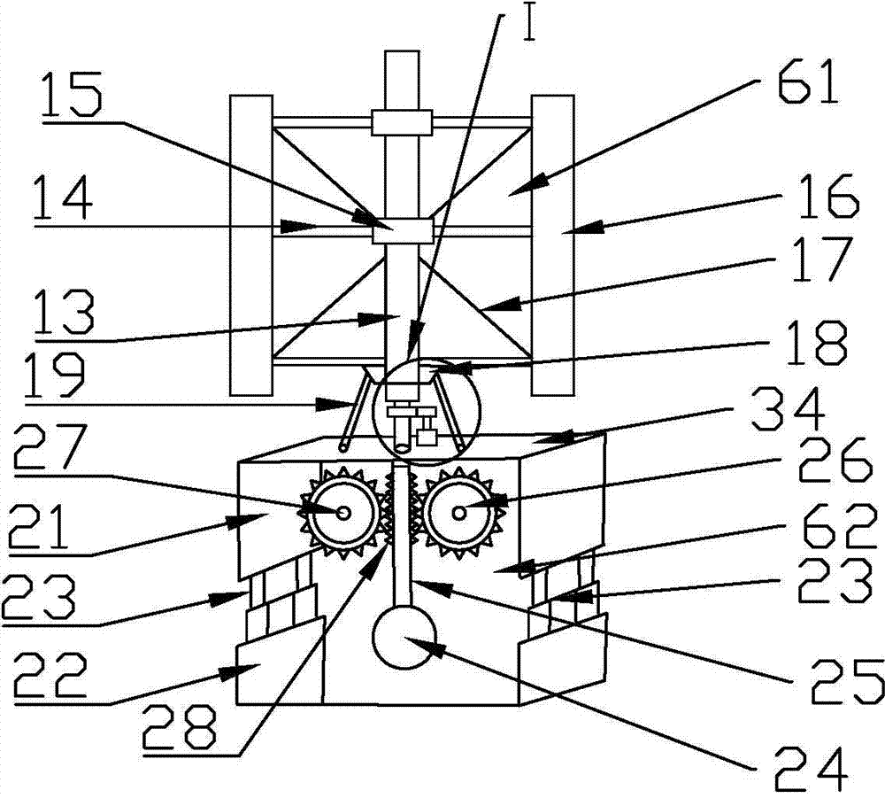 Device and method for disposing river sewage through wind and tidal power generation and water storage drainage