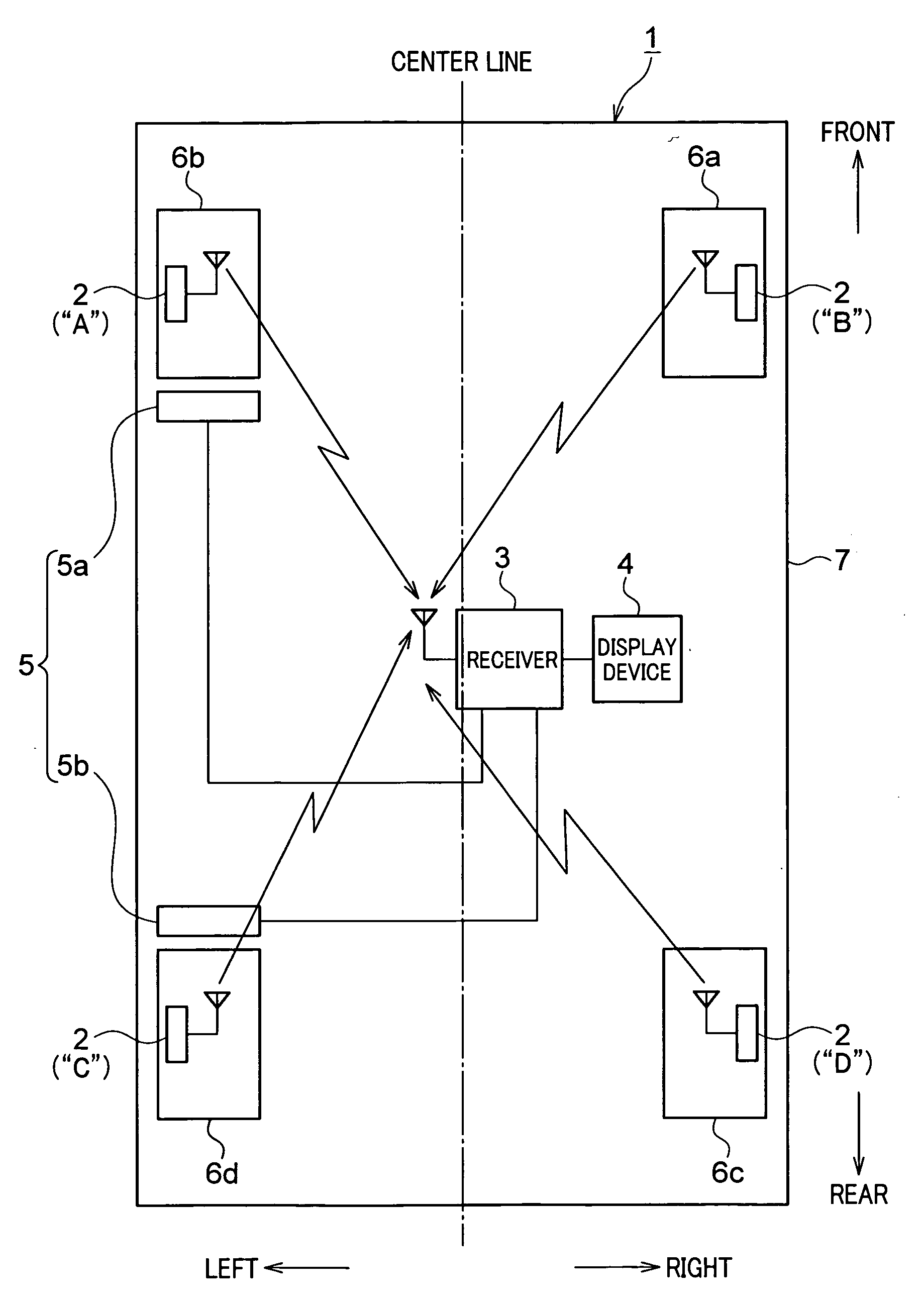 Detection of wheel positions and detection of tire inflation pressure