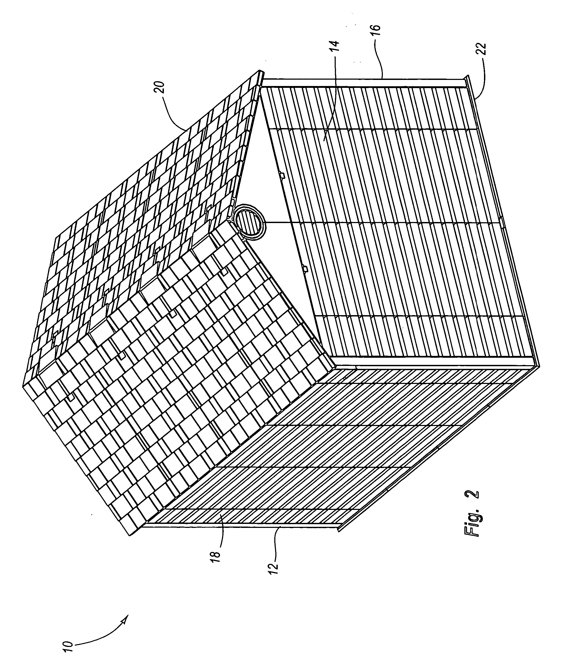 Modular enclosure with offset panels