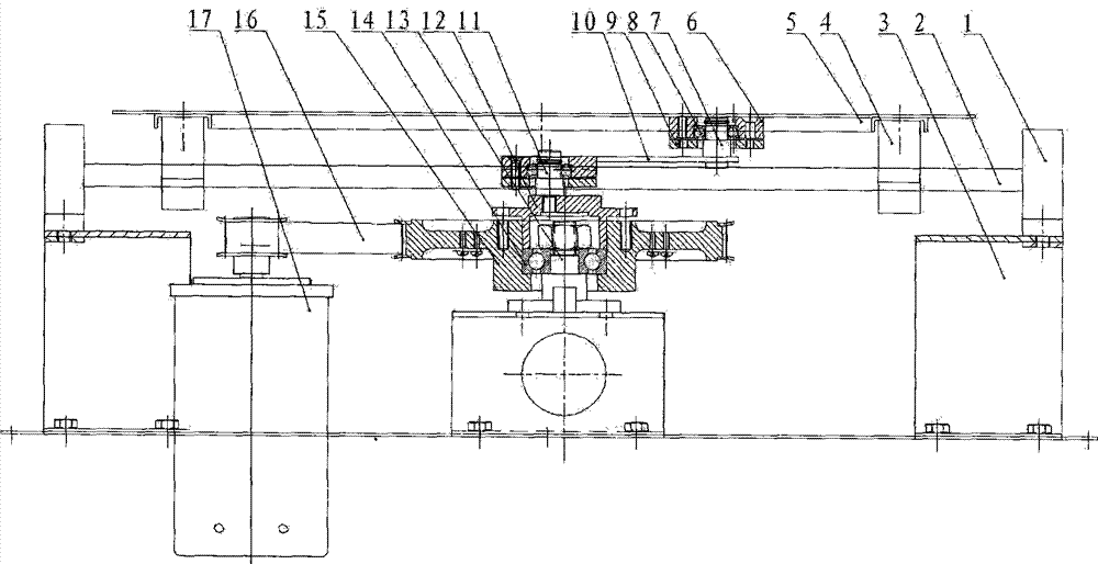 Swinging device for uniformly mixing liquid