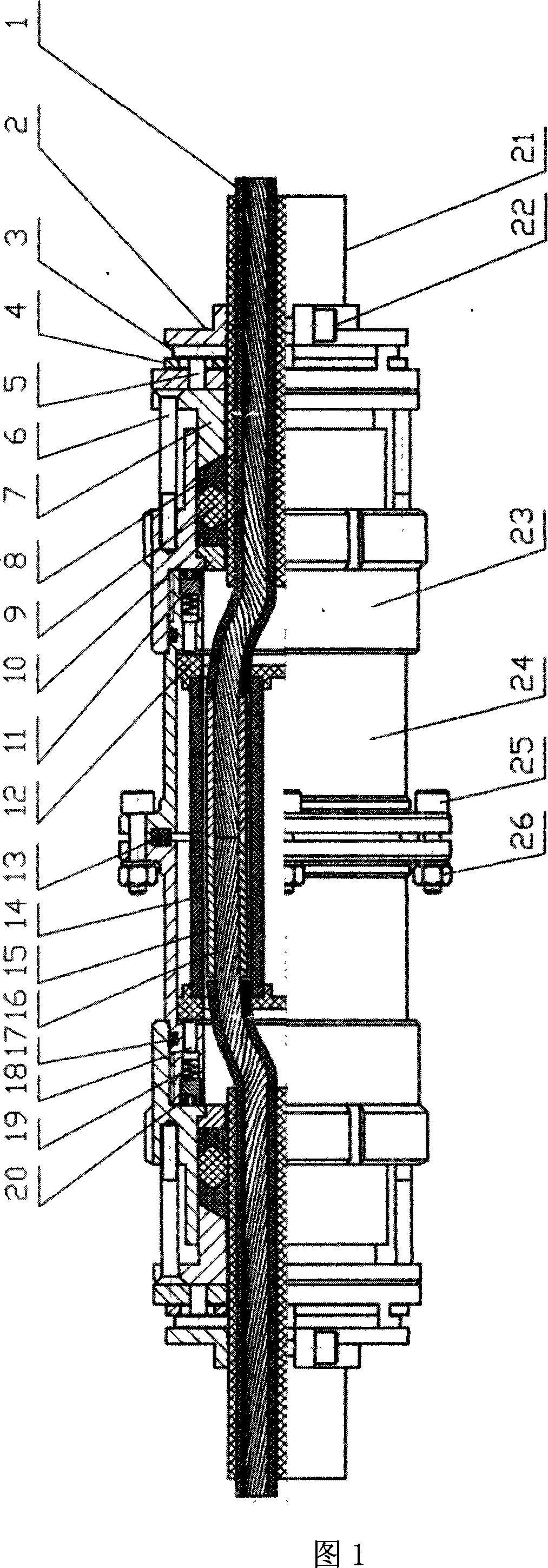 Stainless steel made large-diameter cable waterproof connector