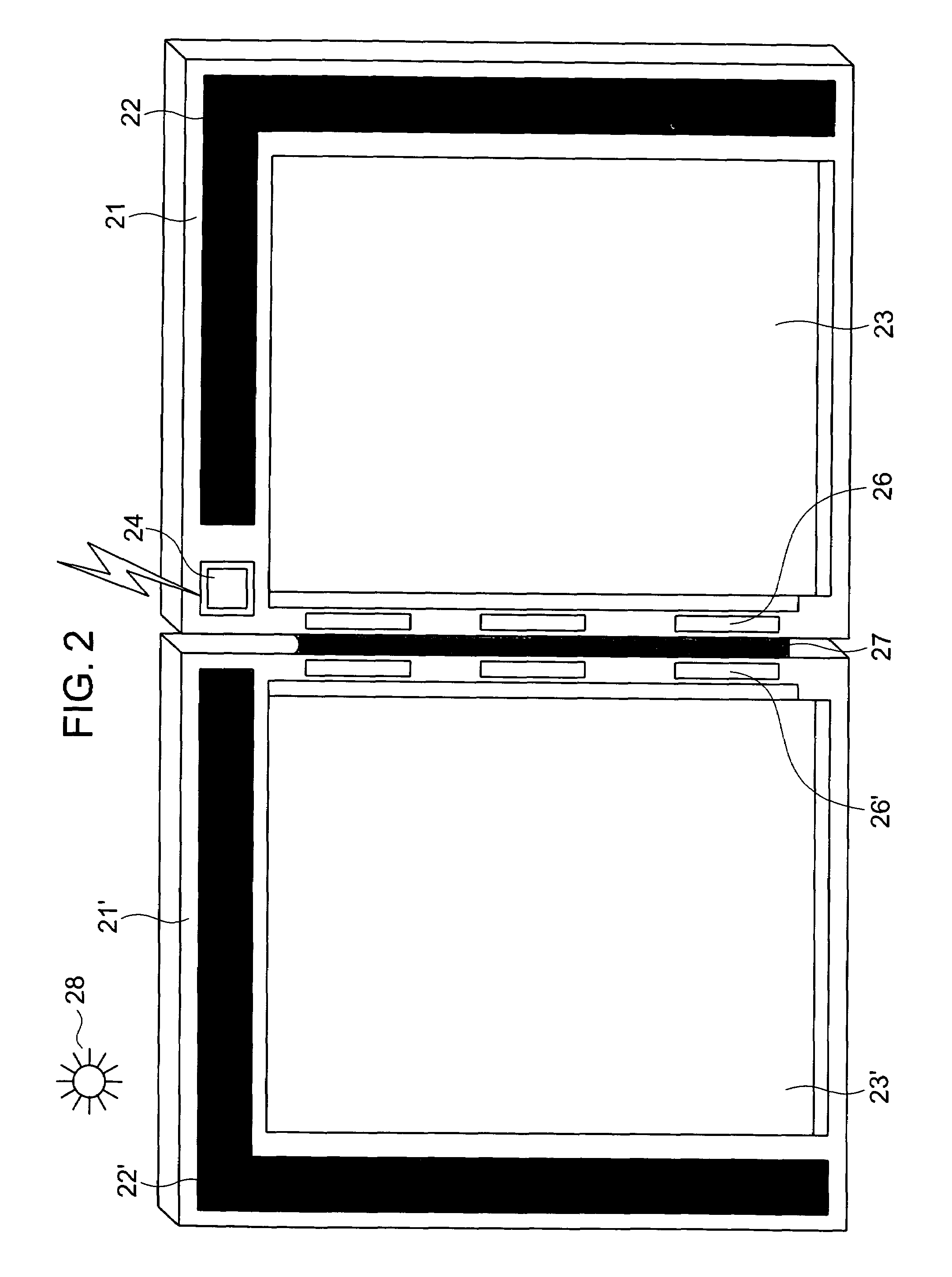 Low-power driven display device