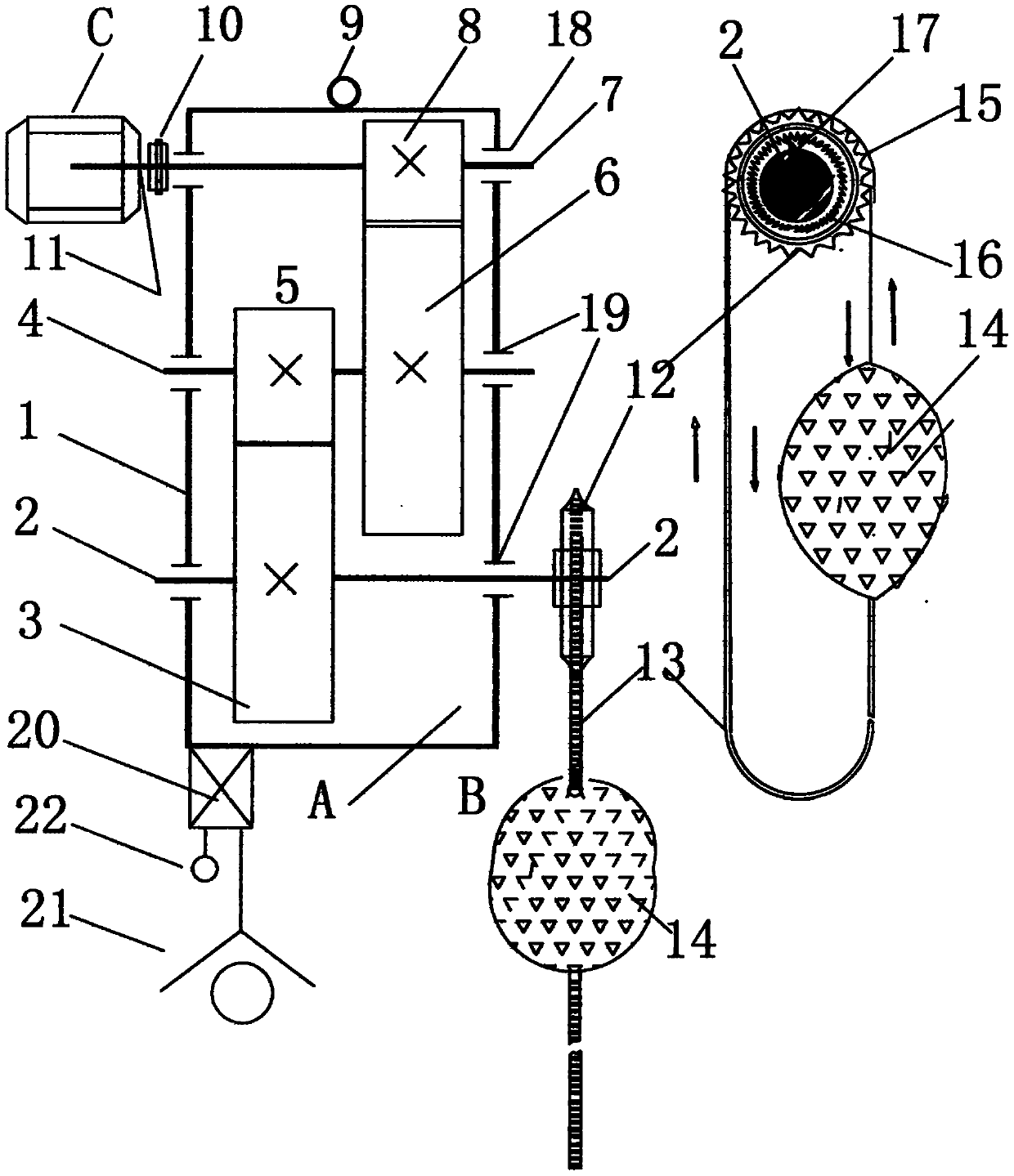 Environmental-friendly weight potential energy generator