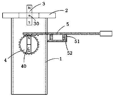 Magnetic control type inter-platform basin drainer