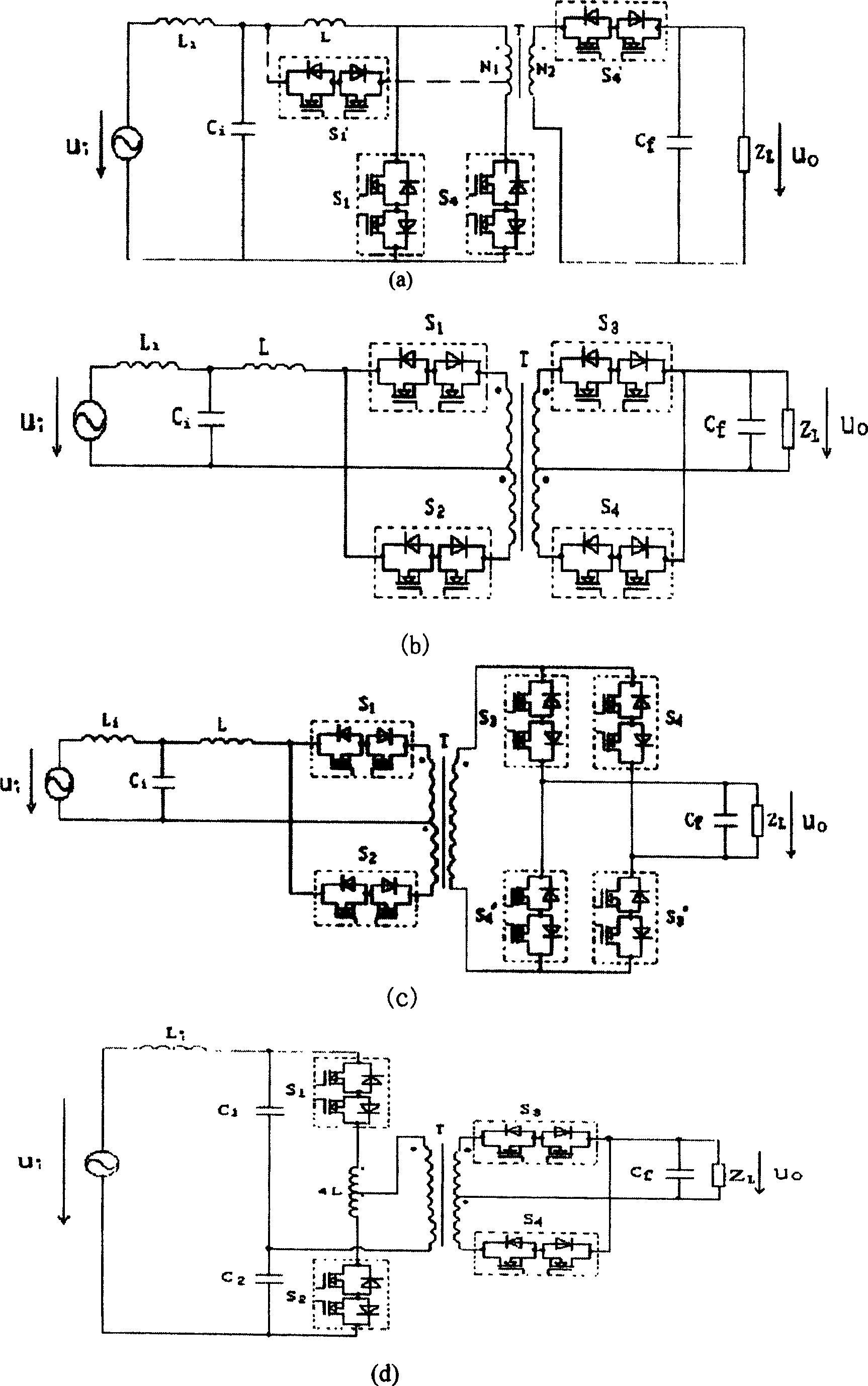 Step-up high frequency link AC-AC transducer