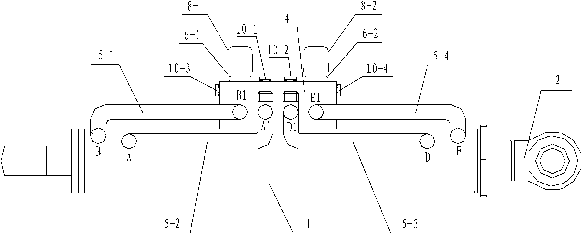 Buffer oil cylinder