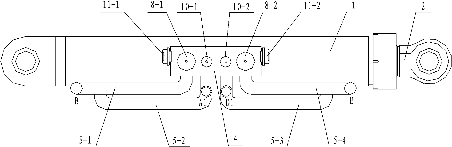 Buffer oil cylinder