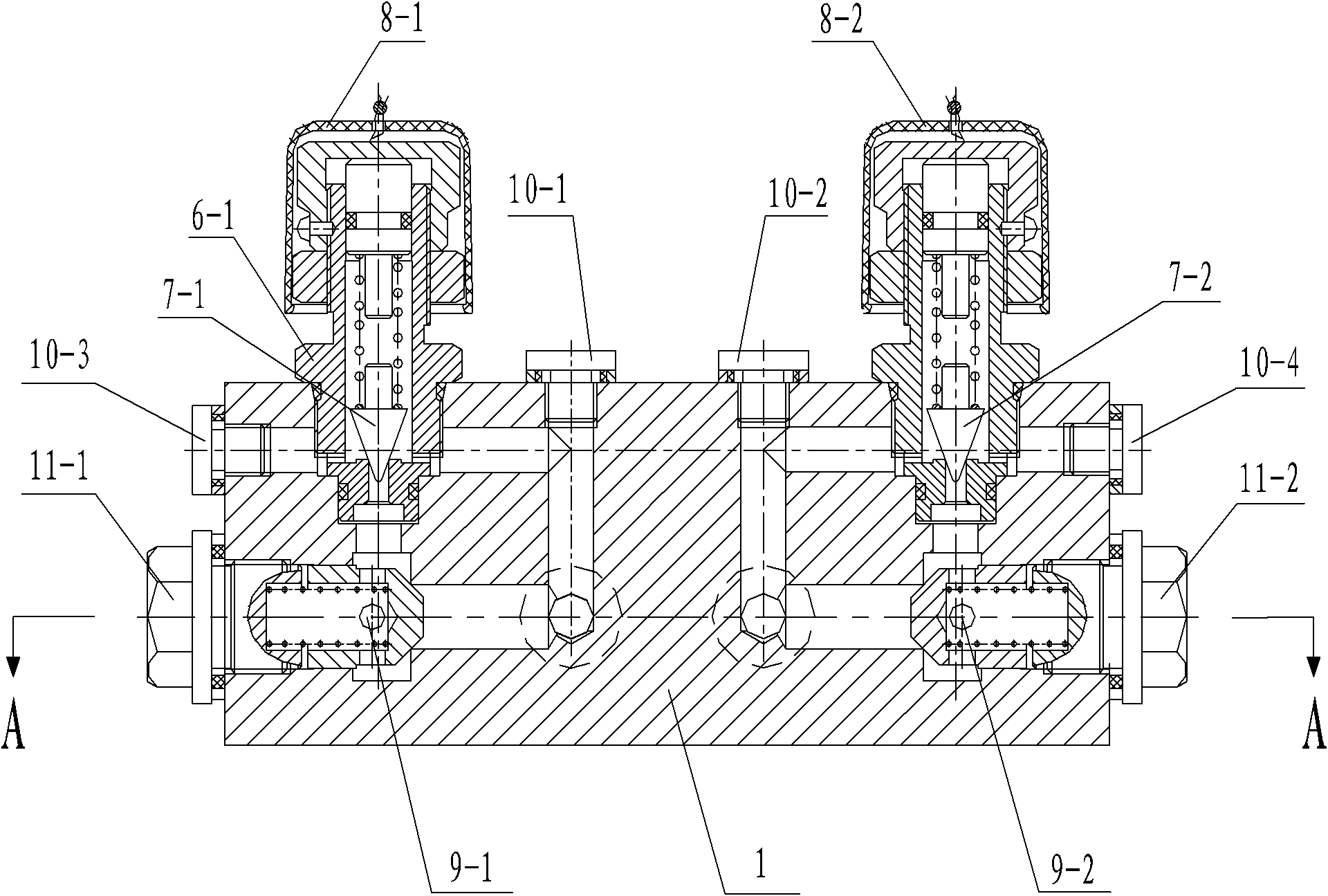 Buffer oil cylinder