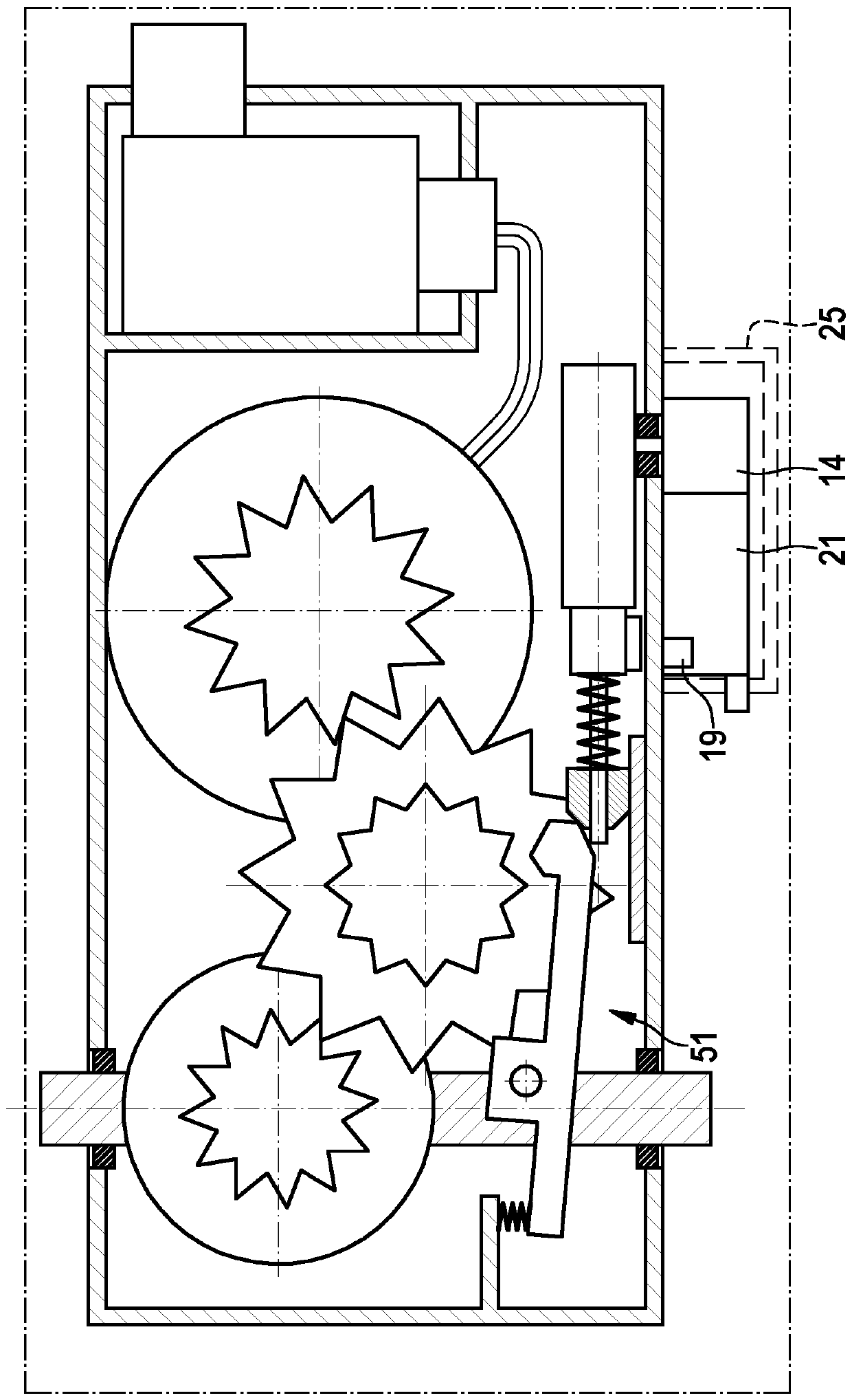 Device for blocking a transmission