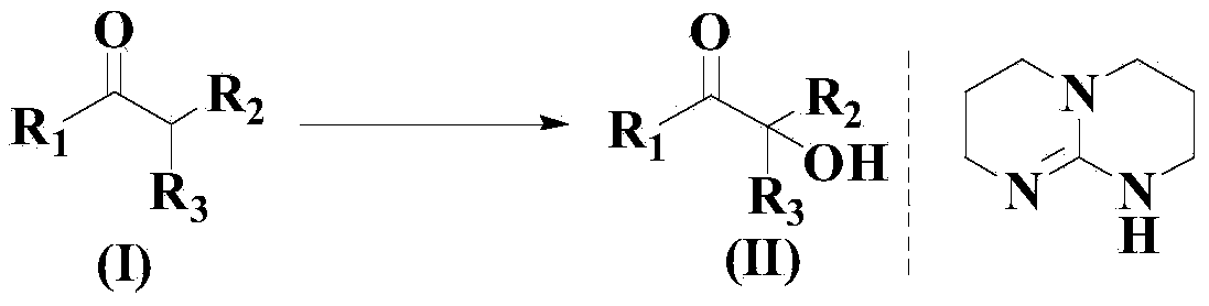 Novel synthesis method for three-stage alpha-hydroxyl carbonyl compound