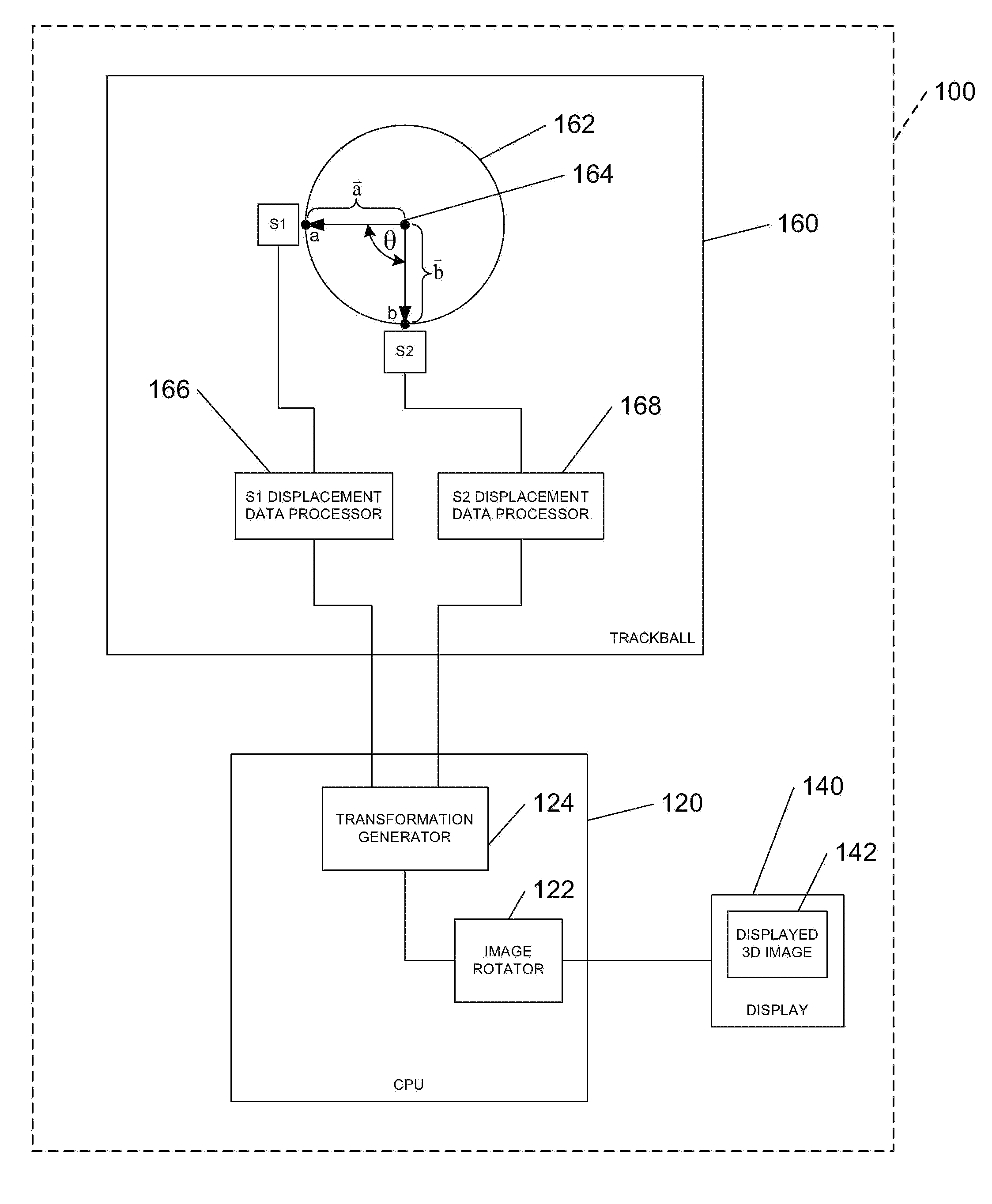 Trackball systems and methods for rotating a three-dimensional image on a computer display