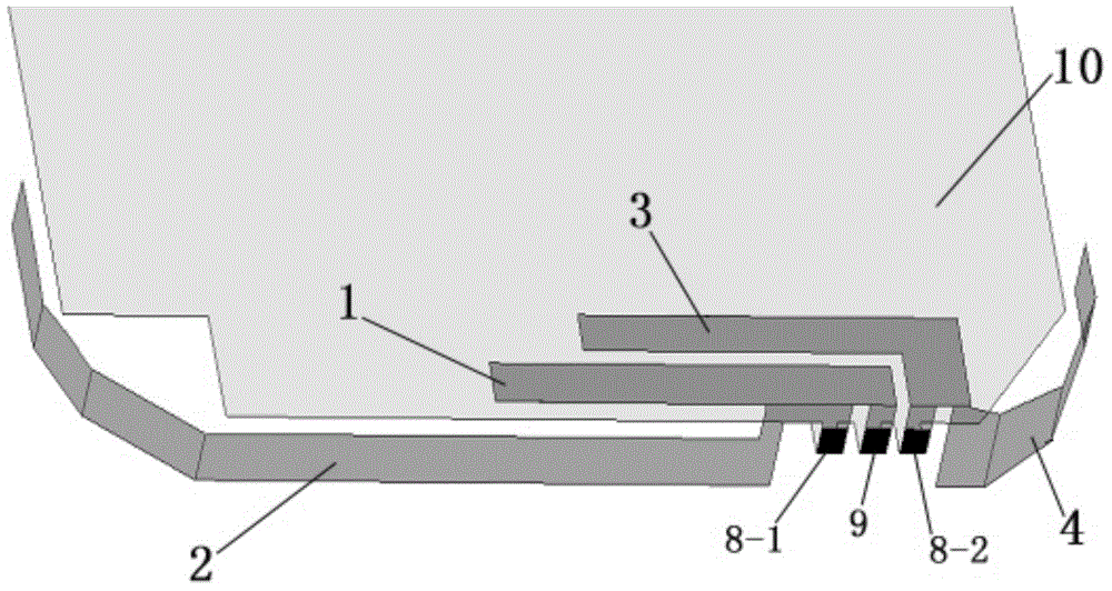 Multi-branch mobile terminal antenna and mobile terminal thereof