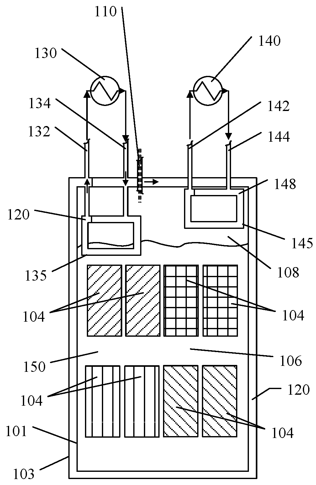 System and method for fluid cooling of electronic devices installed in a sealed enclosure