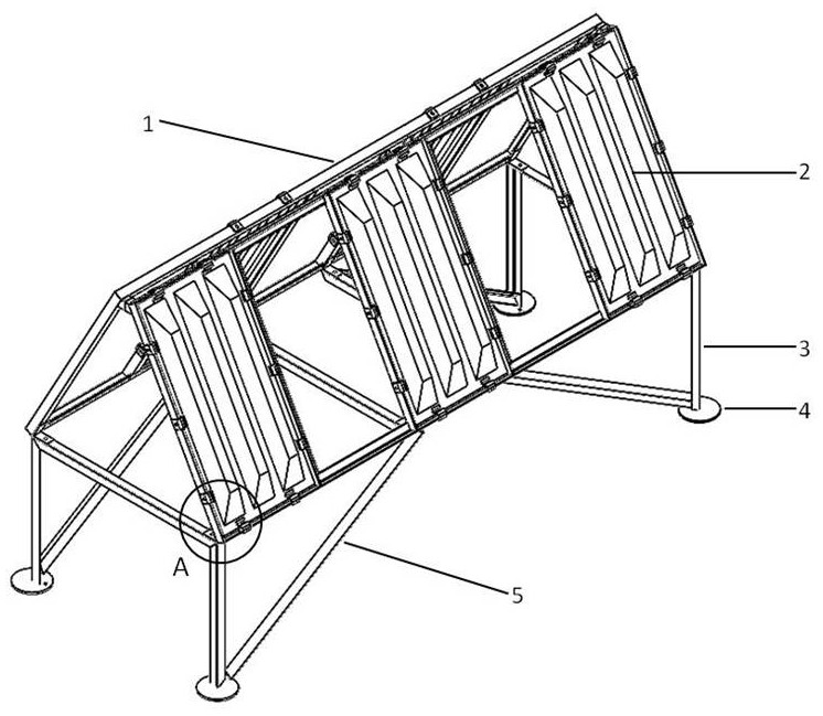 Assembly type artificial fish reef with triangular steel structure