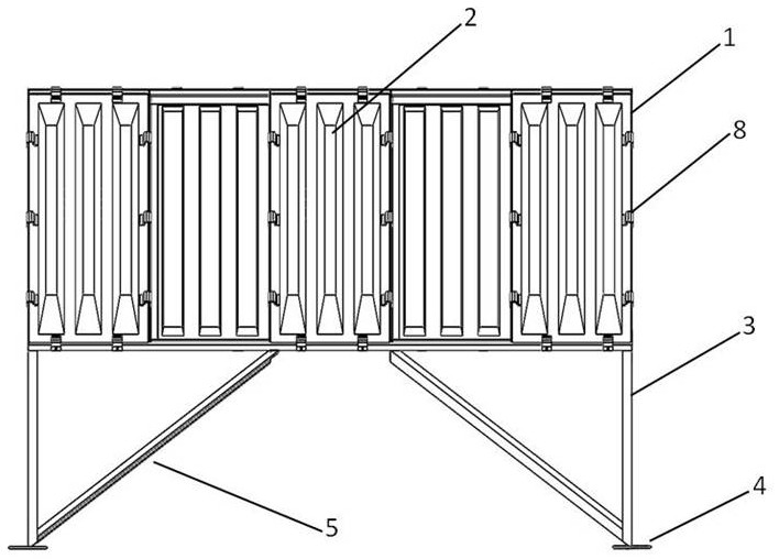 Assembly type artificial fish reef with triangular steel structure