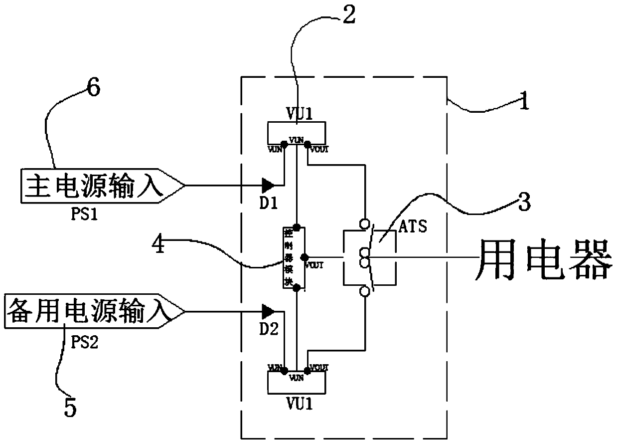 Switching system for supplying power to emergency power supply