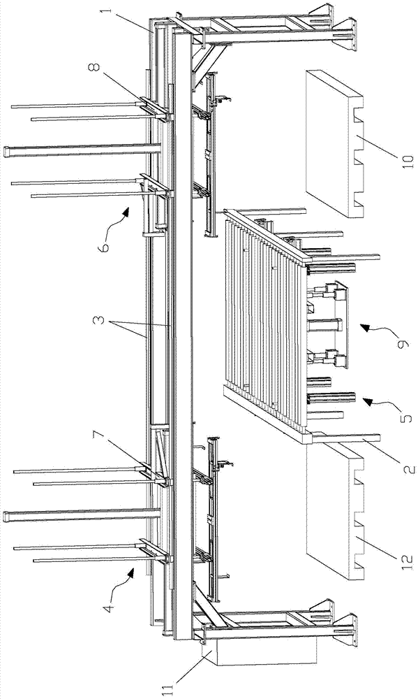 Flat plate heat collector double-station automatic discharging stacker