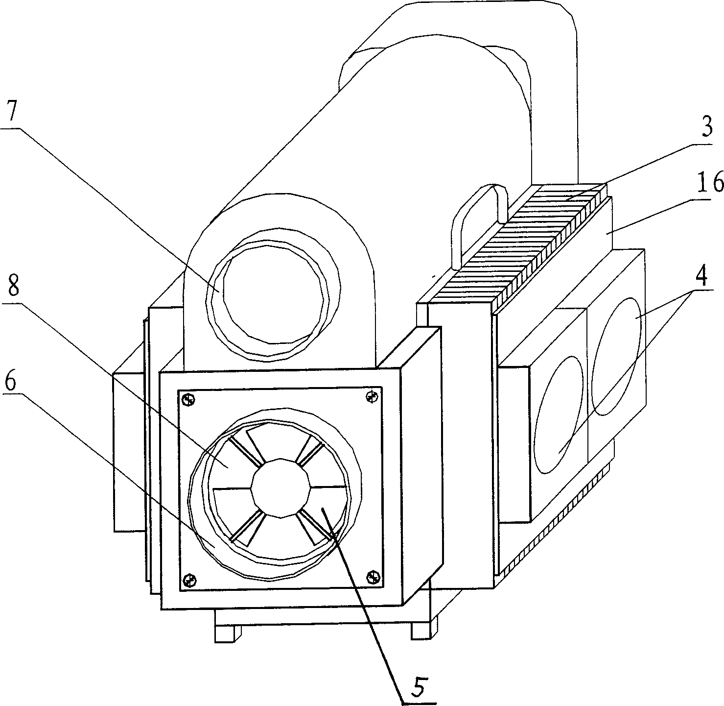 Miniature great-power semiconductor air conditioner