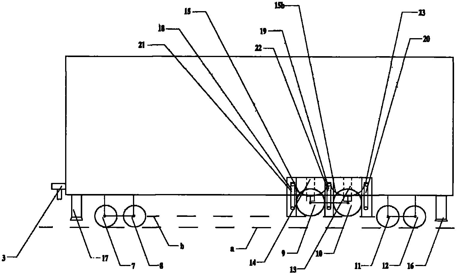 Dual-purpose trailer for highways and railways