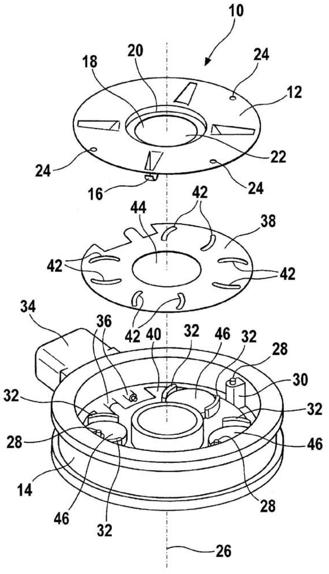 Heating device for a fuel filter