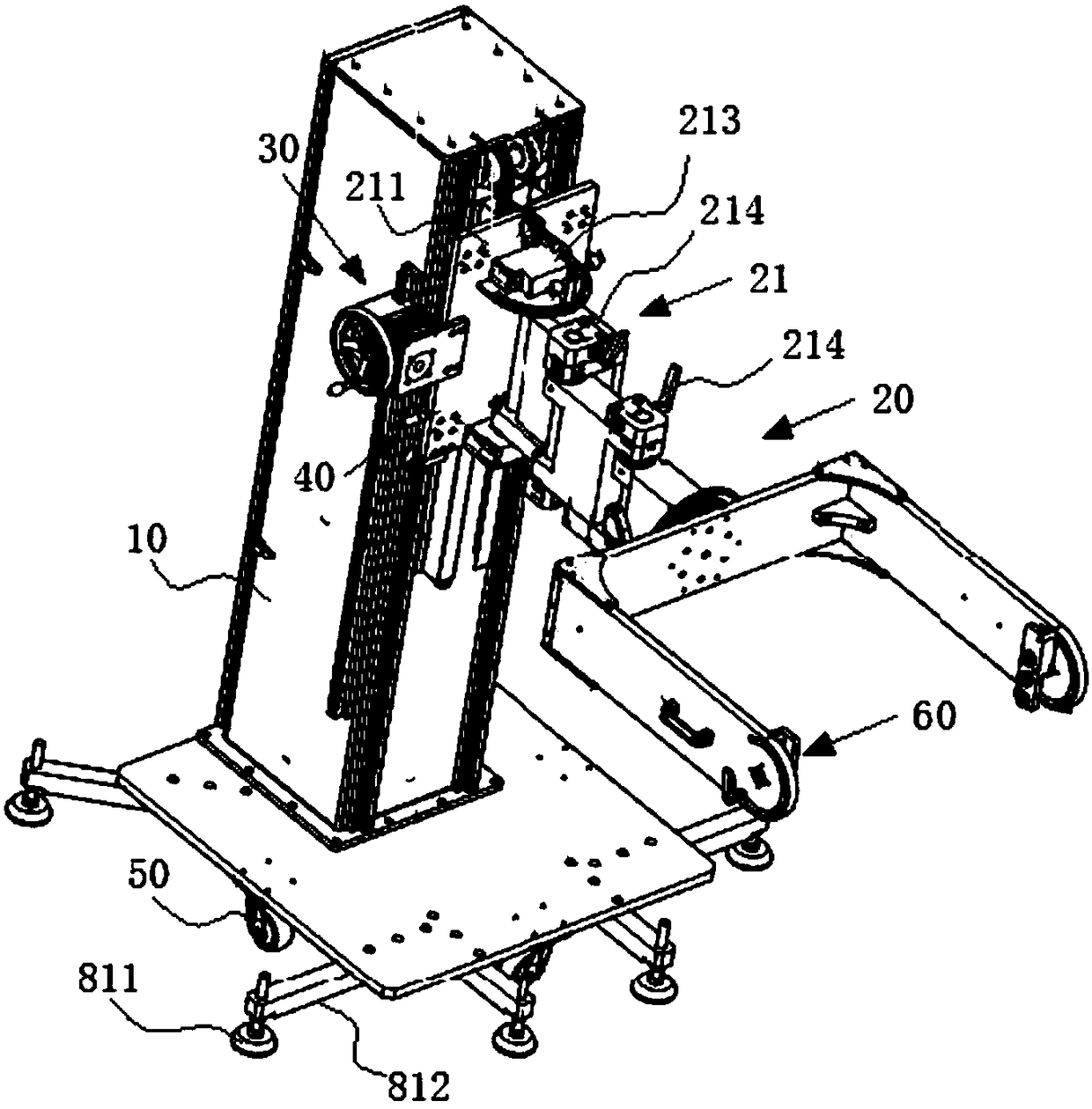 Clamping device for testing equipment