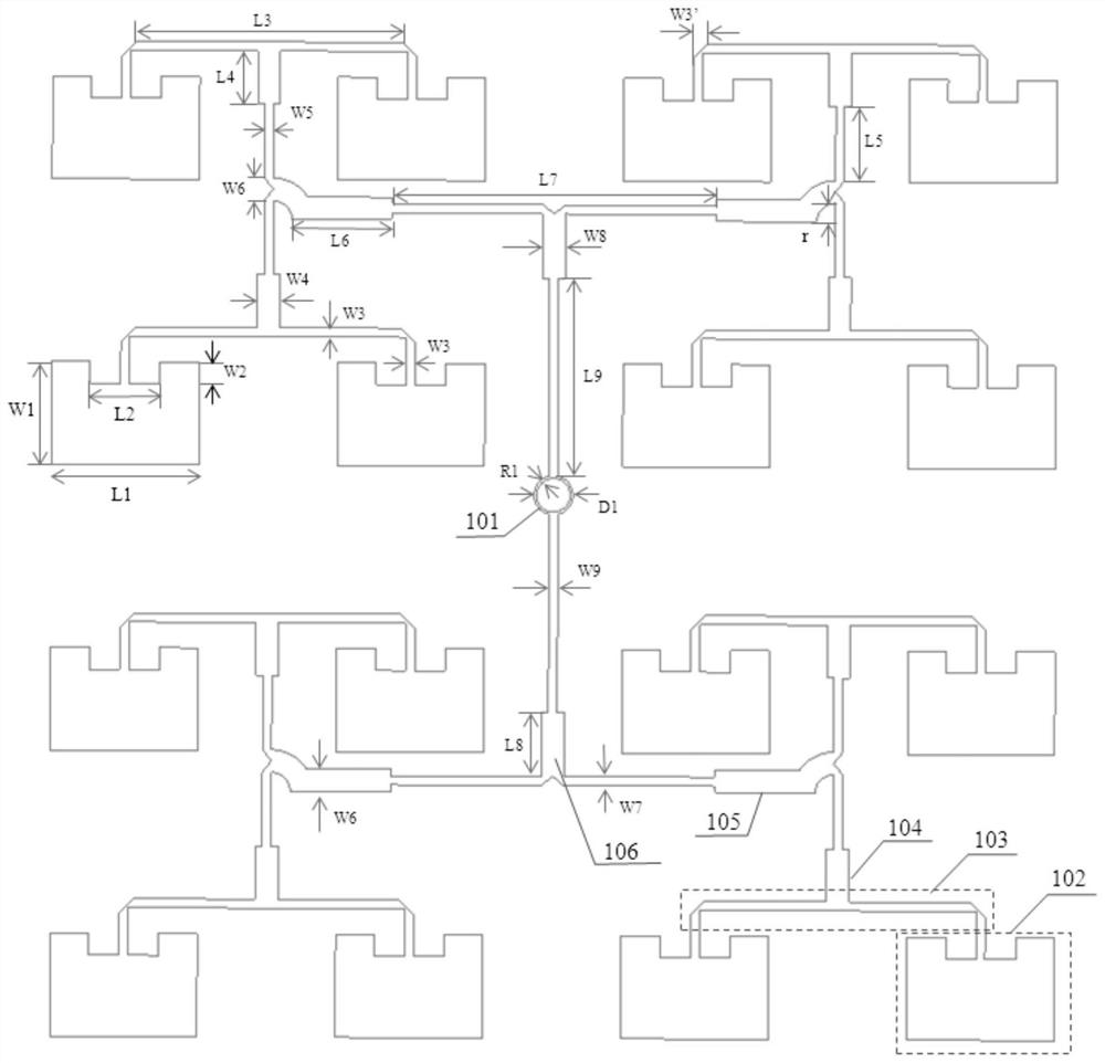 High and low frequency composite structure base station antenna loaded with artificial magnetic conductor structure reflecting plate