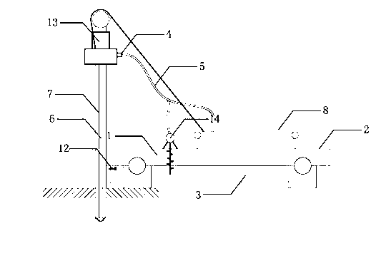 Construction equipment of hole drilling/punching cast-in-place pile with self-provided mud pit and mud separating device