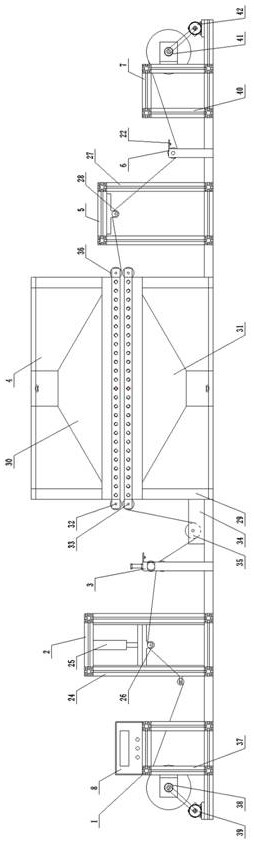 Transmission system and method for synchronous control of textile machinery