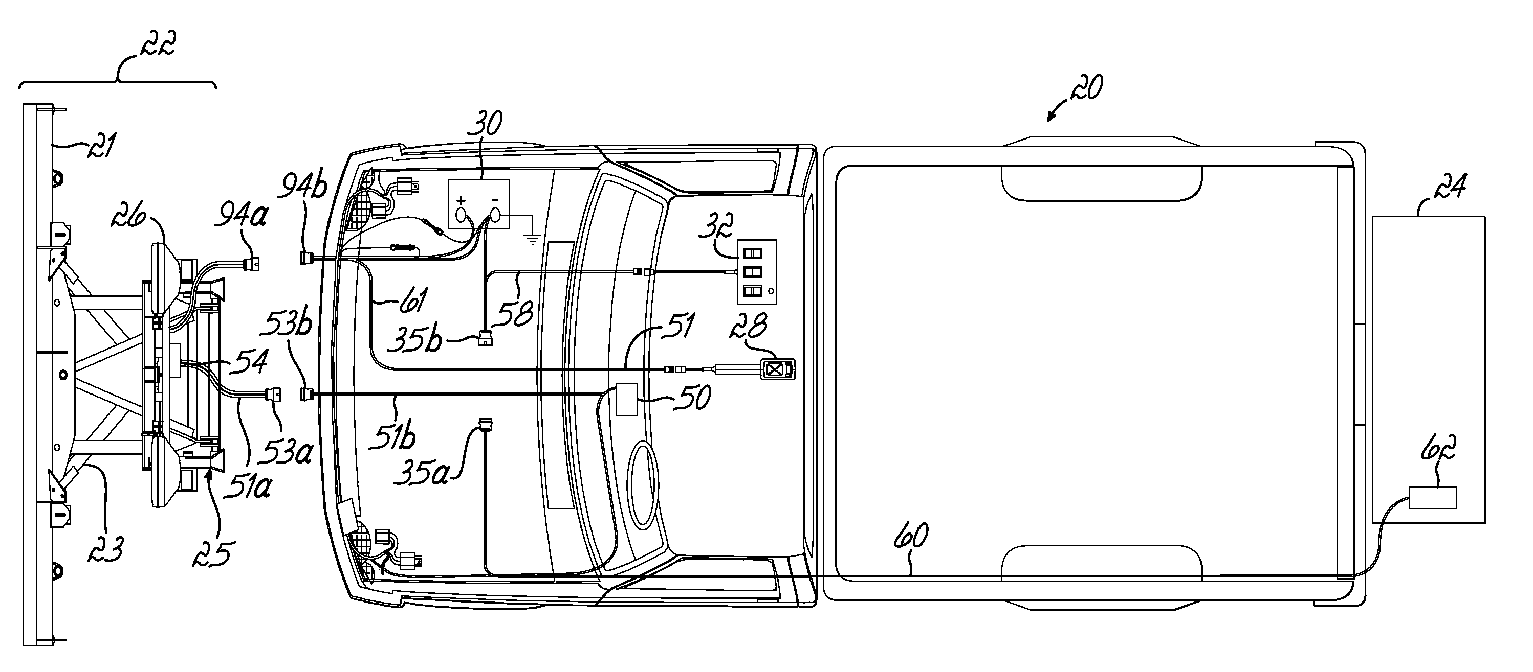 Vehicle mounted accessory with multiplexing