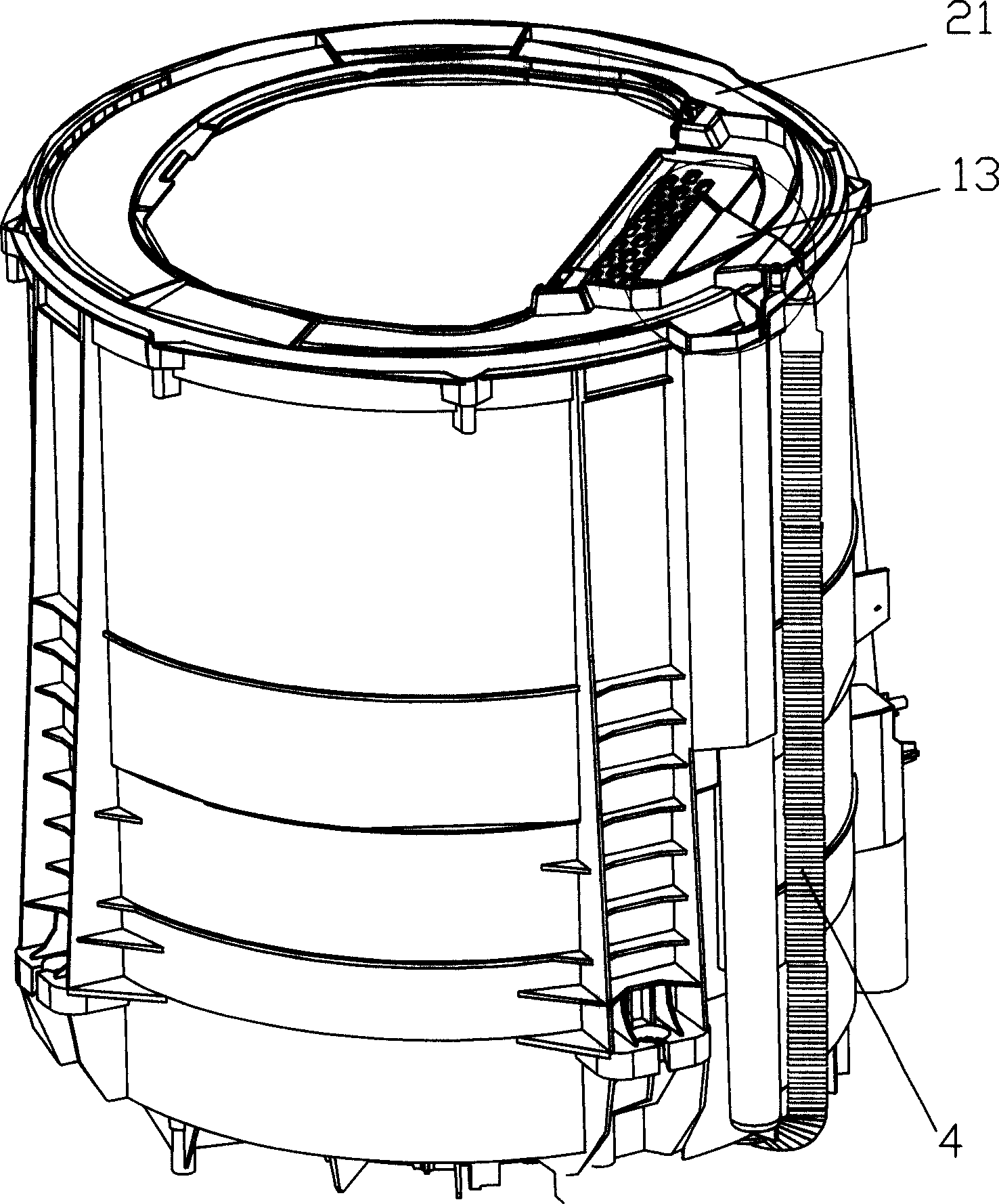 Method for washing clothes under sprinkling internal circulation and washing machine