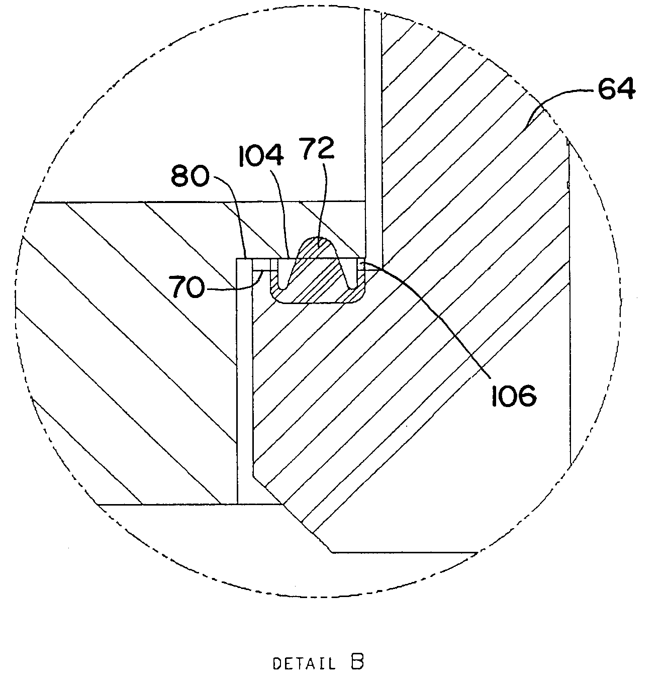 Bonded slit valve door seal with thin non-metallic film gap control bumper