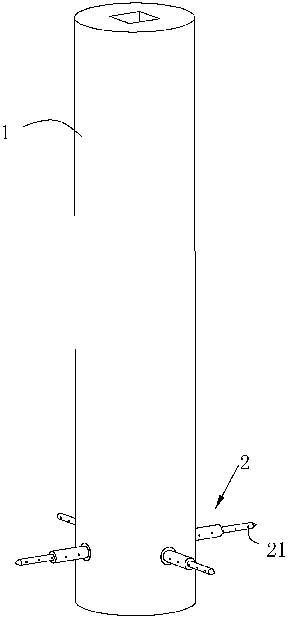 Soft foundation grouting pipe and foundation reinforcement reinforcing method using same