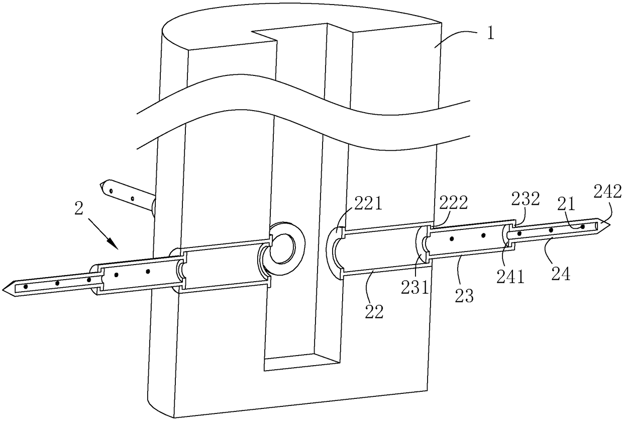 Soft foundation grouting pipe and foundation reinforcement reinforcing method using same