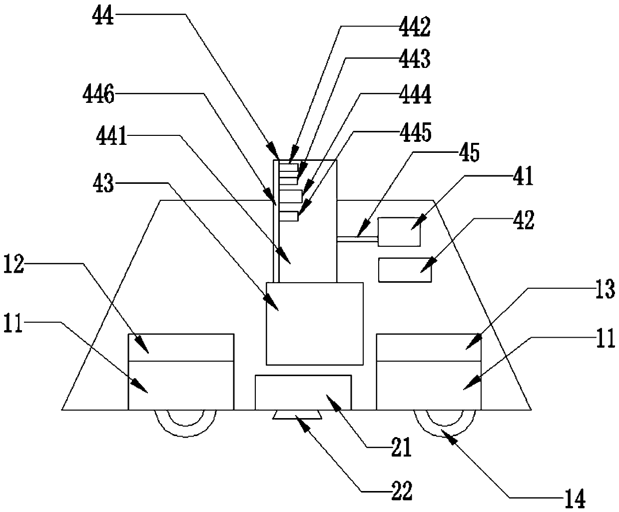 Mobile gas pipeline detection device