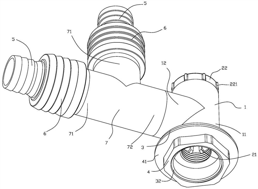 Adapter of lower drain pipe