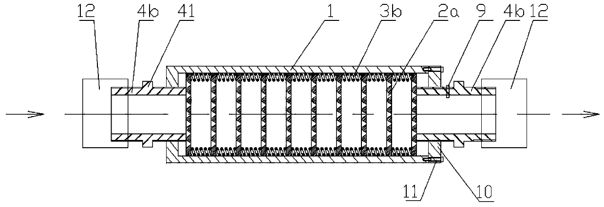 Adjustable turbulence scale inhibitor device and scale inhibition method