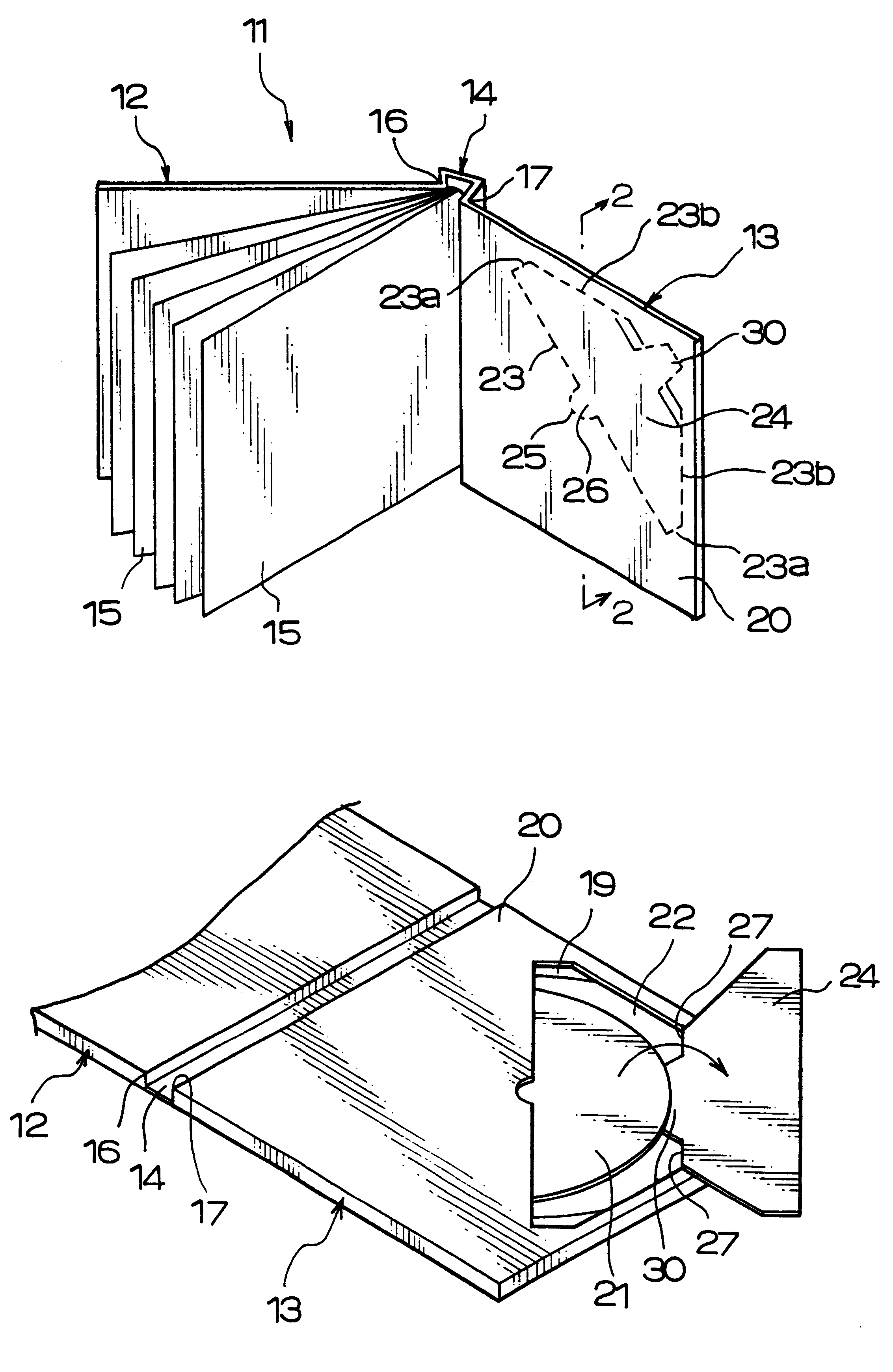 Book-like disc casing