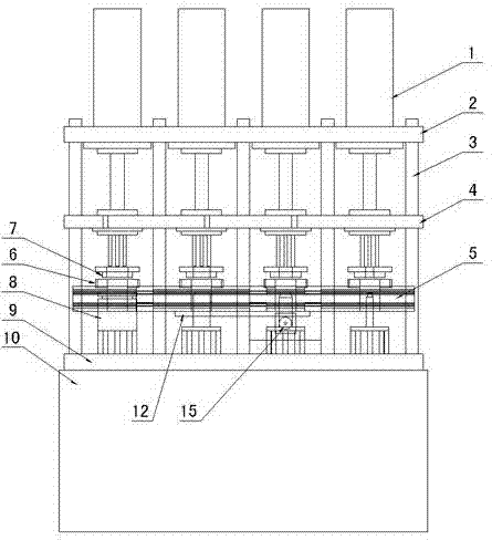 Multi-station and multi-time hydraulic drawing press and processing method thereof