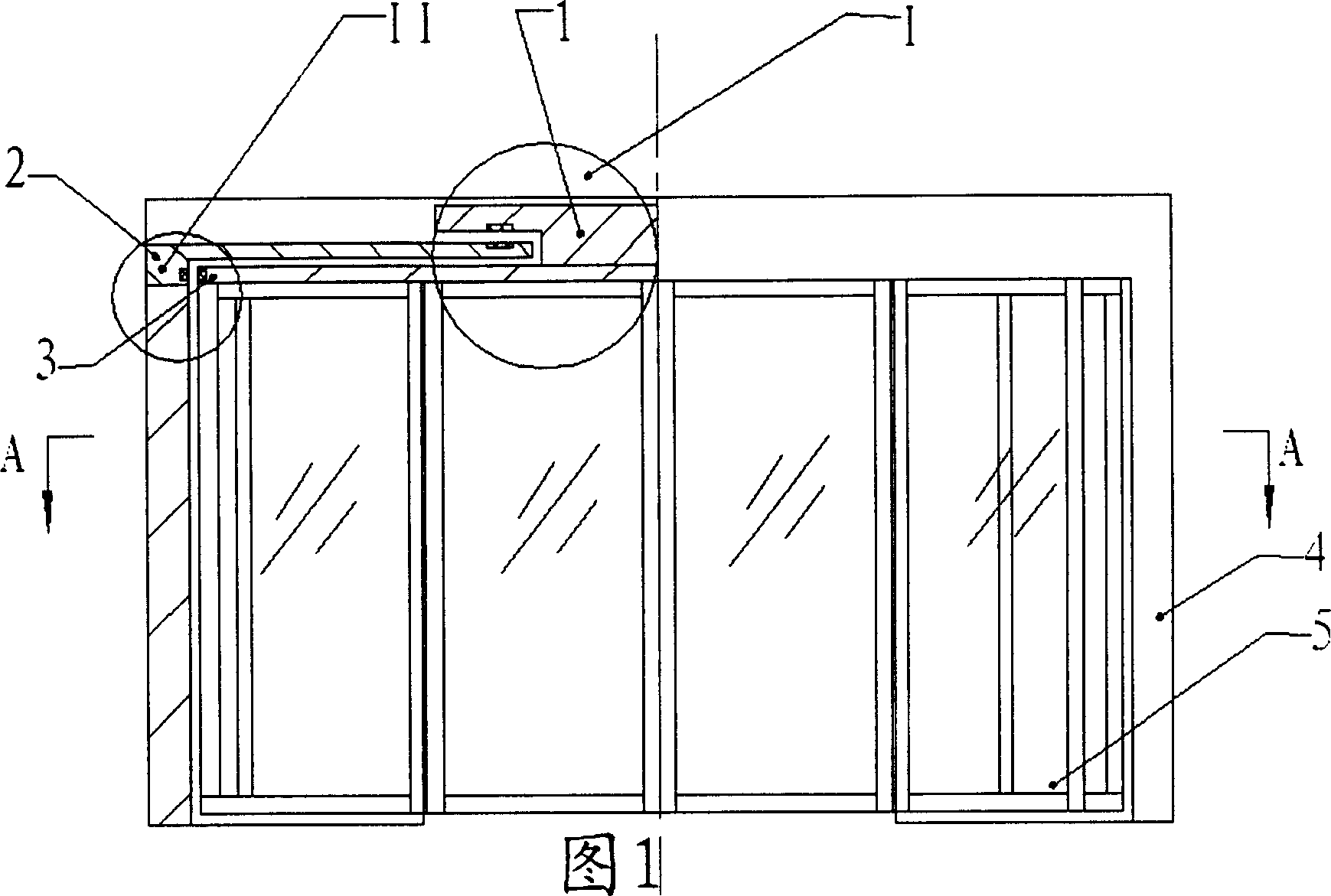 Repulsion type magnetic-suspension rotating door device