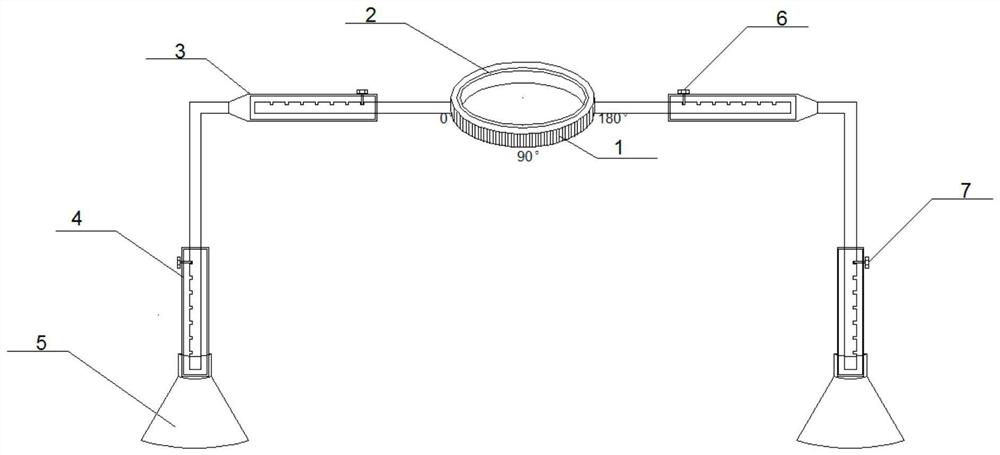 Brinell hardness indentation diameter measurement auxiliary device