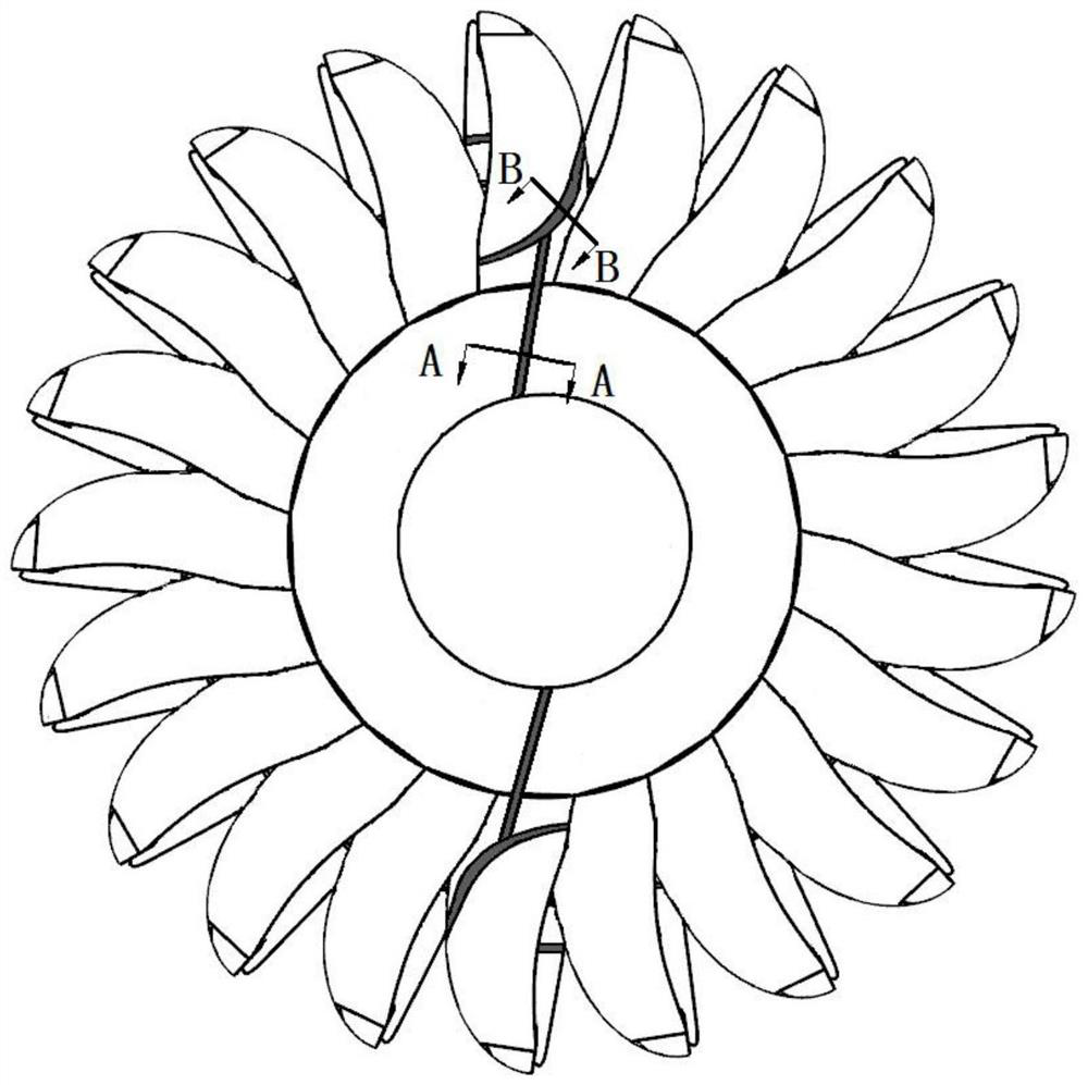 A manufacturing method for a split-lobe runner of a large-scale impact water turbine