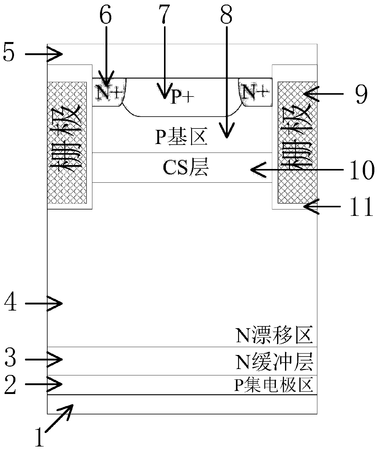 Groove-gate bipolar transistor with low EMI noise