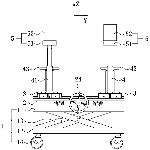 Multi-degree-of-freedom installation transport vehicle and method for transporting and installing model by adopting installation transport vehicle