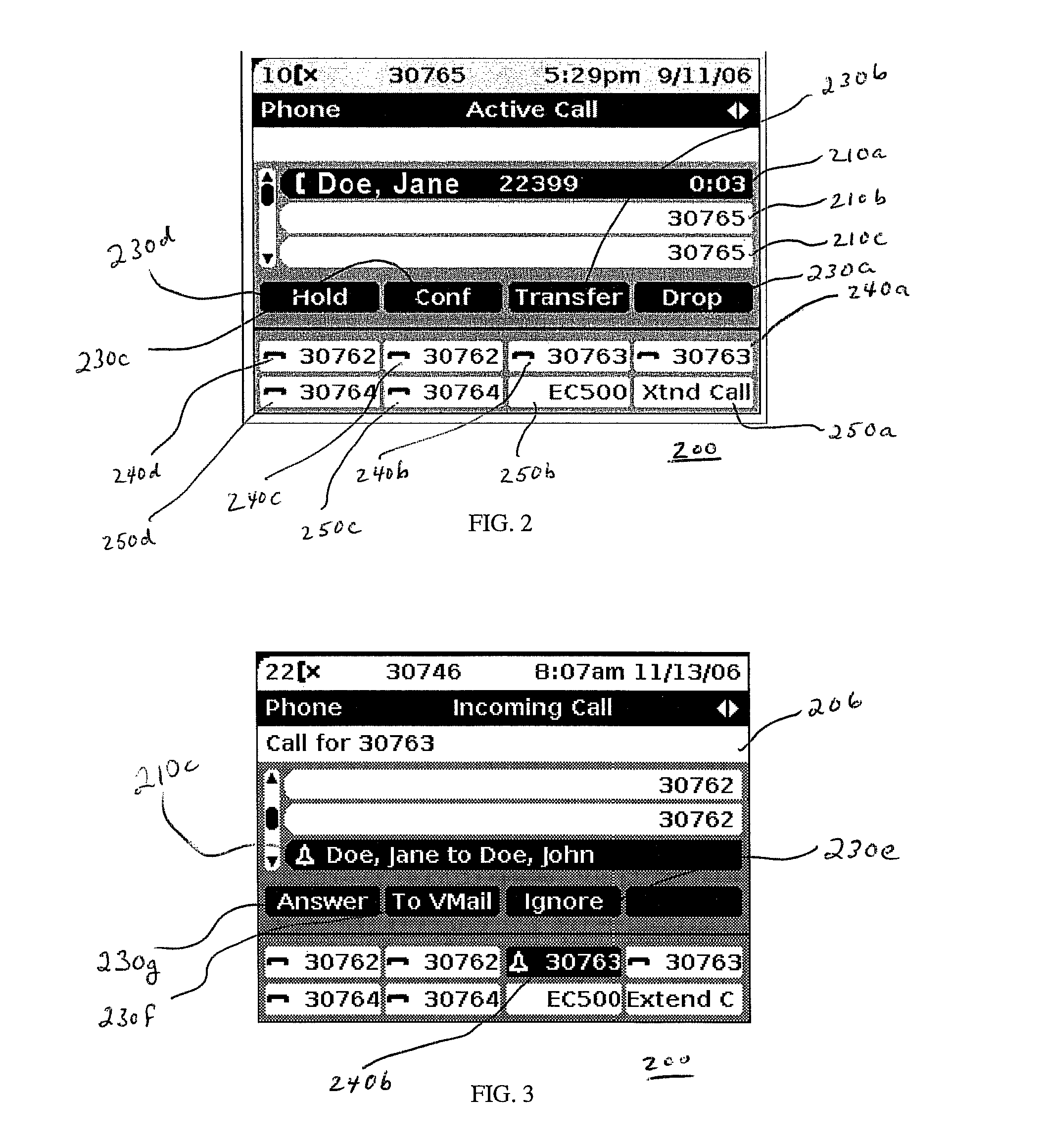 Telephone with enhanced function display and selection ability