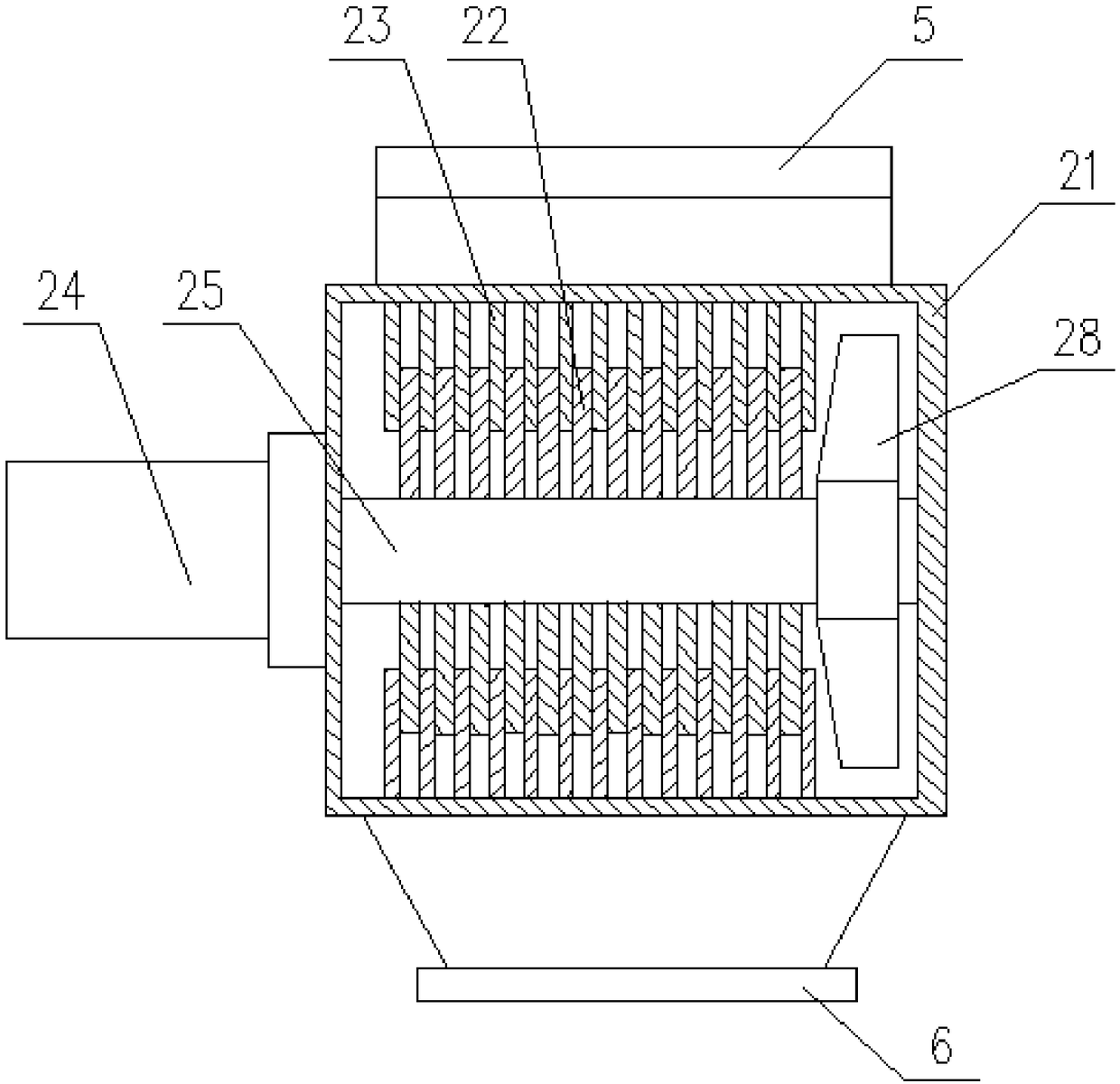 Septic tank pipeline filtering device