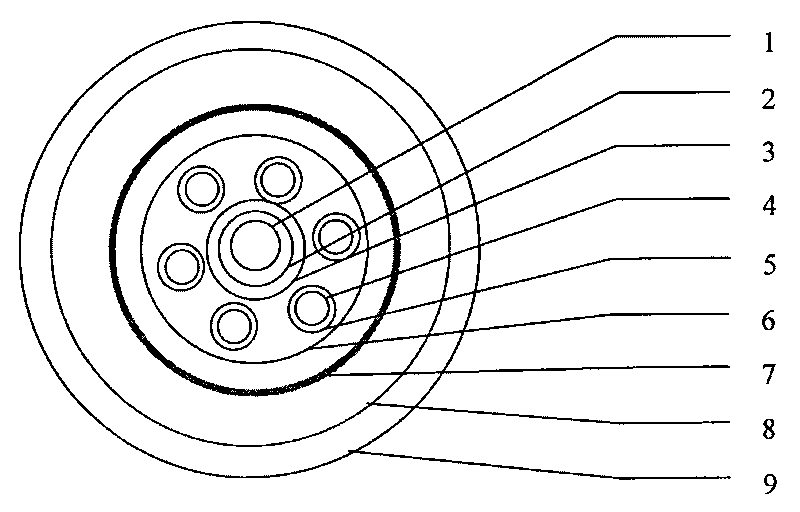 Electro-optic compound cable for towing and manufacturing method thereof