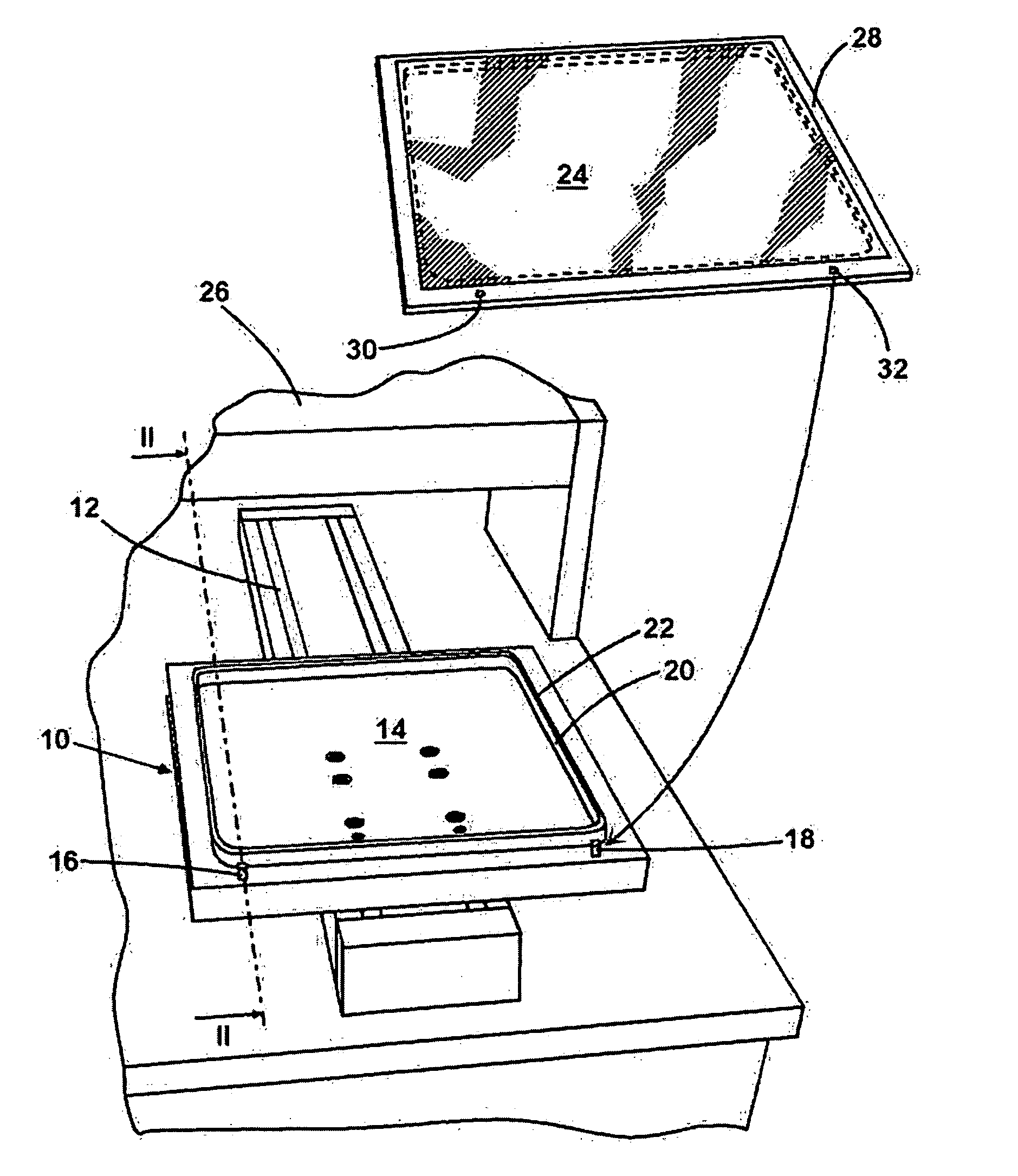 Laser exposure apparatus for exposing a screen held in a frame