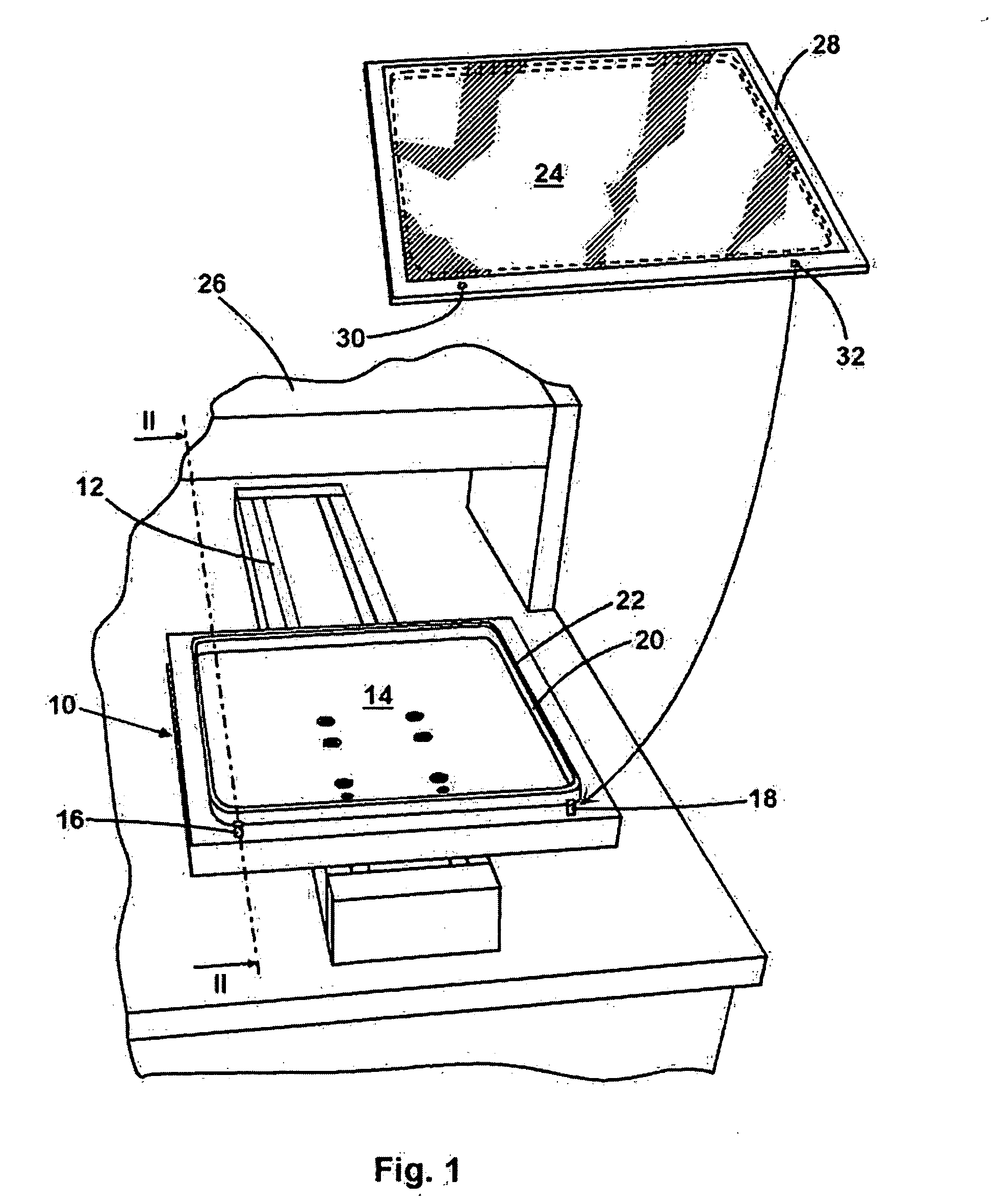 Laser exposure apparatus for exposing a screen held in a frame