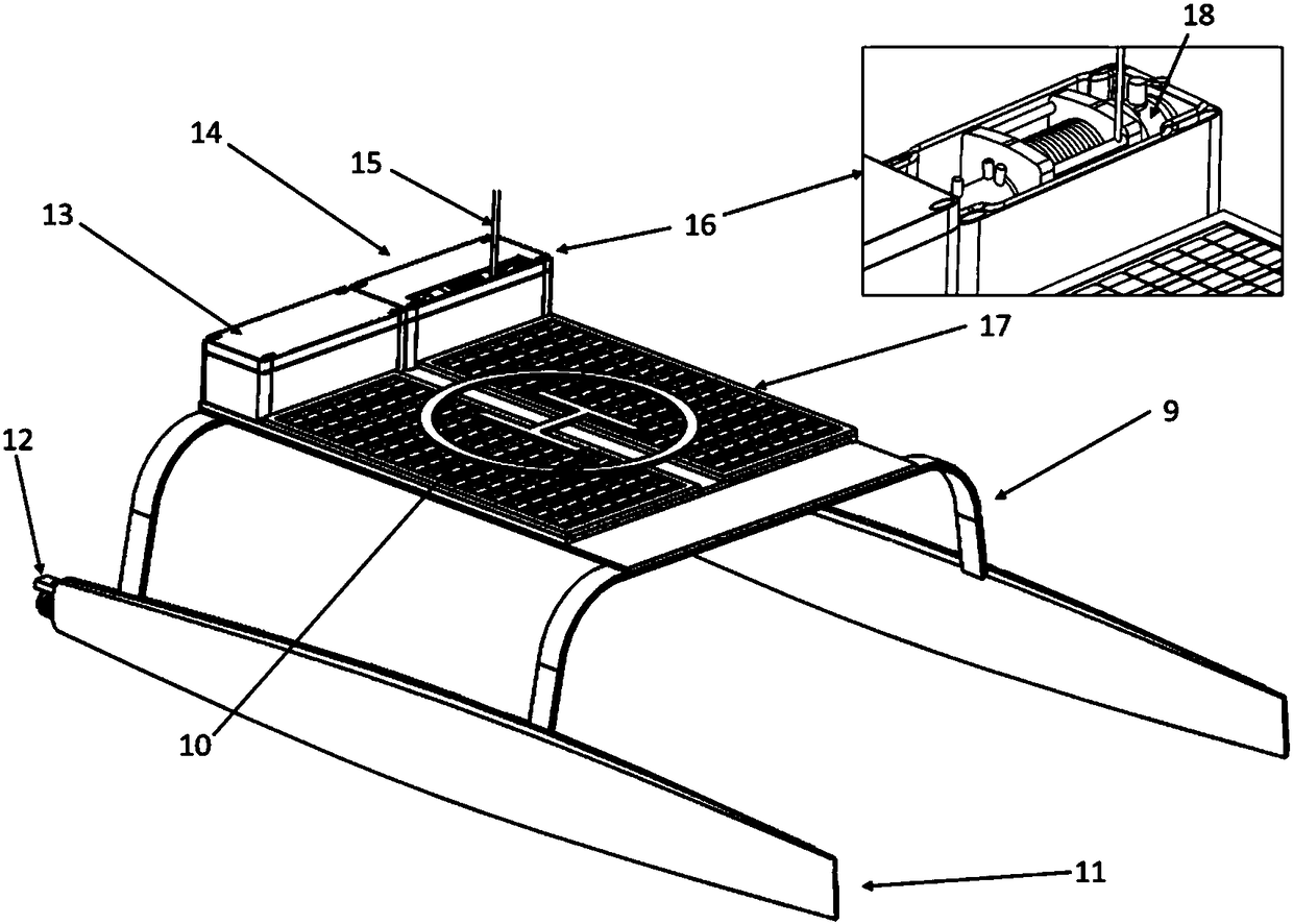 Mooring type sea and air amphibious aircraft system