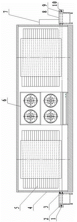 Heat pump drying device for water on surface of material